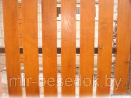 Забор из деревянного штакетника 0013