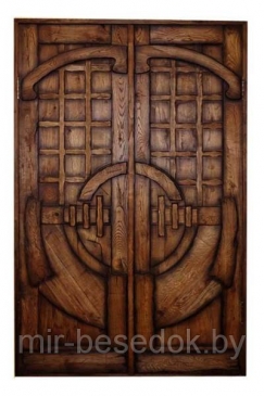 Двери деревянные под старину из массива сосны в Минске 0020