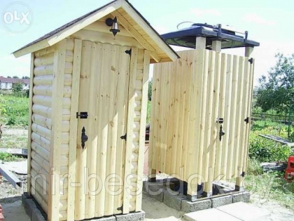 Туалет деревянный для дачи 0022