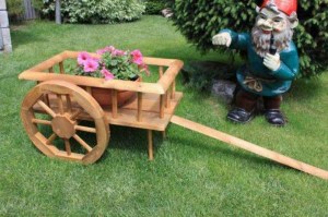 Телега декоративная из дерева под заказ 0004