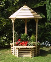 Колодец декоративный из дерева 0005