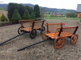 Телега декоративная из дерева под заказ 0010