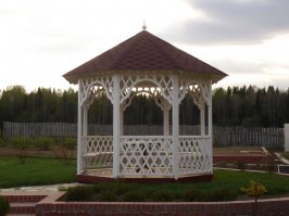 Деревянная шестигранная беседка под заказ 0202