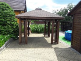 Беседка дачная из дерева 0224