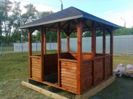 Беседка садовая деревянная 0249
