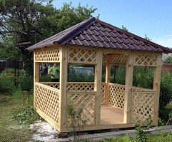 Беседка садовая деревянная для дачи в Минске 0255