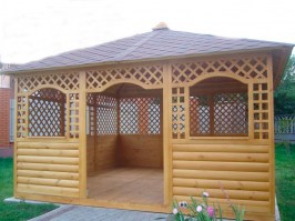 Беседка садовая из дерева 0259