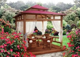 Беседка деревянная садовая 0266