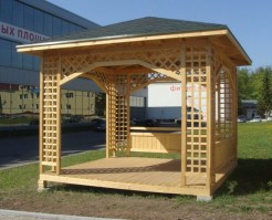 Садовый деревянный навес (беседка) 0273