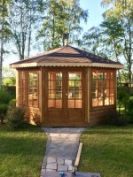 Беседка застекленная закрытого типа 0958