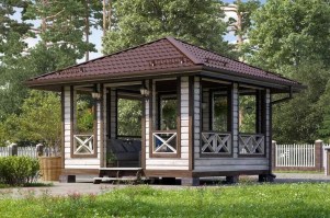 Беседка садовая из дерева 0960