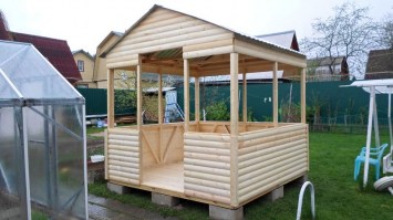 Беседка садовая деревянная в Минске 0555