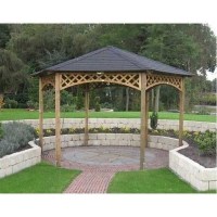 Беседка садовая деревянная (навес) 1024