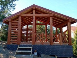 Беседка садовая из дерева 0763