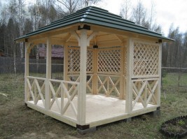 Беседка садовая деревянная 0550