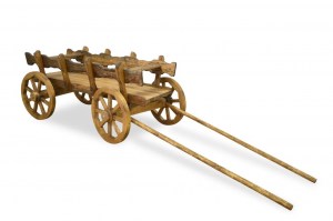 Телега декоративная из дерева 0012