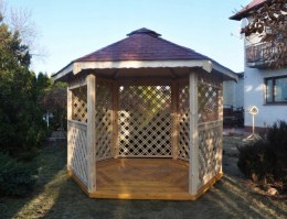 Беседка садовая деревянная 0744