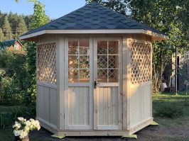 Беседка с перголами 0777