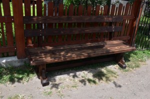 Лавка садовая со спинкой 0063
