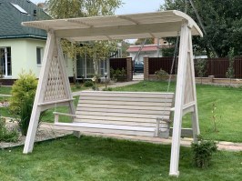 Качели деревянные для отдыха из сосны 0088