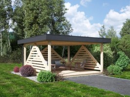 Деревянная садовая беседка 1120