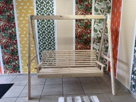 Качели садовые из дерева 0079