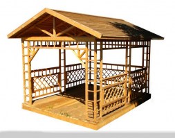 Деревянная садовая беседка 0366