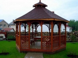 Беседка садовая из дерева 0983