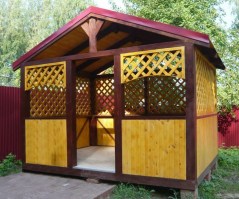 Беседка садовая деревянная для дачи в Минске 0404