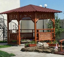 Беседка деревянная садовая 1065