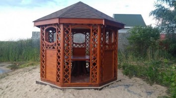 Беседка садовая из дерева 1017