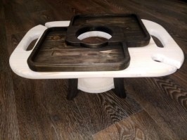 Винный столик + менажница-поднос (сосна) 0073