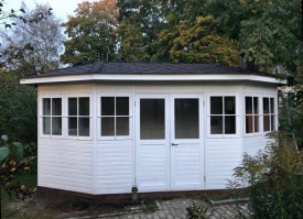 Беседка овальная закрытого типа 0796