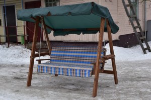 Качели садовые из массива сосны ЭКО 0016