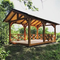 Деревянная садовая беседка 0907