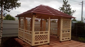 Беседка садовая из дерева 0381