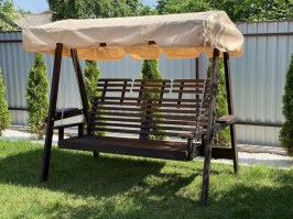 Качели садовые ЭКО 0069 (с тентом серии ПРЕМИУМ и съемными подголовниками)