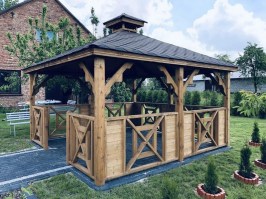 Беседка садовая деревянная 0468