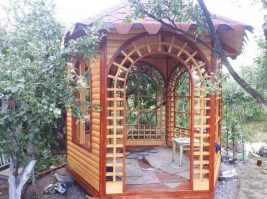 Беседка садовая из дерева 0772