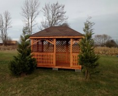 Деревянная садовая беседка 0918