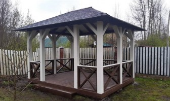 Деревянная садовая беседка 0999