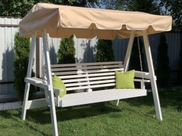 Качели садовые ЭКО 0101 (раскладные с тентом серии ПРЕМИУМ)