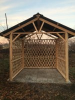 Беседка из дерева для дачи 0393