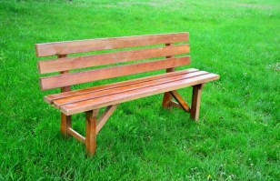 Лавка садовая со спинкой 0068