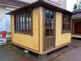 Квадратная застекленная беседка 1183