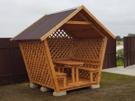 Беседка садовая деревянная 0388