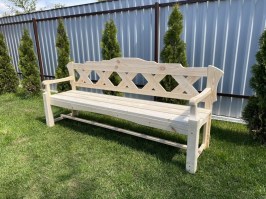 Скамейка деревянная под старину 0019