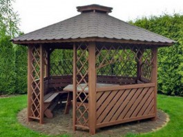 Беседка садовая деревянная 0671