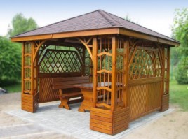 Беседка садовая деревянная 1117