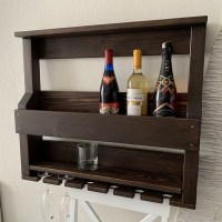 Винная полка настенная 0028